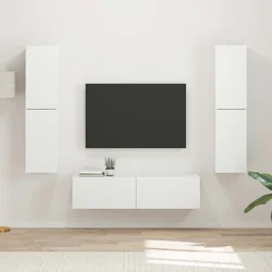 Set TV komoda 6 pcs Bijelo Konstruirano drvo