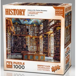 KS Games - Puzzle Knjižnica samostana Šentflorjan - 1 000 kosov