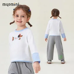 MQDMINI Majica dugih rukava za devojčice, Bela