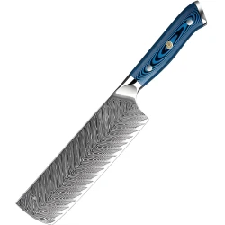 Damaskasti kuhinjski nož TU-37503 - Nakiri / Plava KP37503