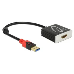 adapter DELOCK, USB 3.0-A (M) na HDMI (Ž), črn, 27,5cm