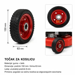 KMT Rezrveni točak za kosilicu