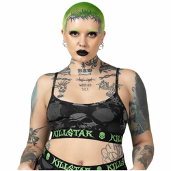 Ženski modrček KILLSTAR - Tzompantli Crop - Črna - KSRA007530