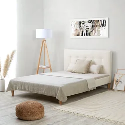 Homestyle4U Posteljni okvir, 145,5x95x211 cm, bež