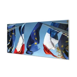 tulup.si Slika na akrilnem steklu Zastave 140x70 cm 2 obešalnika