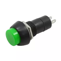 Taster prekidač plastični 3A/250V zeleni okrugli, fi=12mm