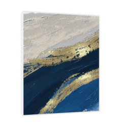 Canvas Slika na platnu Zlatna linija I 40x50cm, Sa ramom, Beli