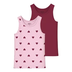 NAME IT Spodnja majica 2er-Pack Unterhemden Tanktops Bio-Baumwolle Nmftank roza