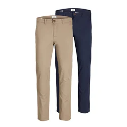 JACK & JONES Chino hlače Marco, bež, modra