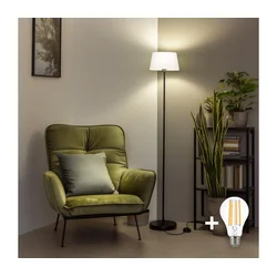 Brilagi - LED podna lampa CERIA 1xE27/40W/230V prečnik 30 cm bela/crna