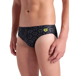 Arena performance monogram swim briefs black s - uk32