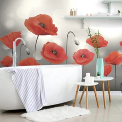 Samolepilna tapeta mak v mesečnem svitu - 441x297