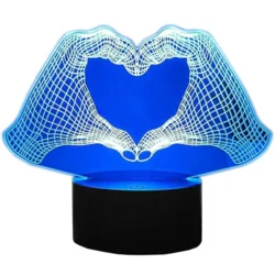 slomart ATL 3D LED nočna lučka dlani v srce