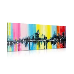 Slika oljna slika mesta - 120x60