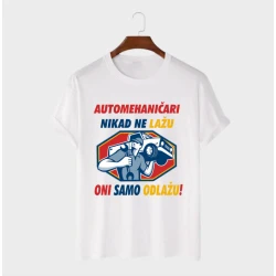 MAFIMI Majica Automehaničari ne lažu, Bela