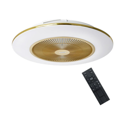 Brilagi - LED prigušiva svetiljka sa ventilatorom AURA LED/38W/230V zlatna + daljinski upravljač