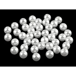 Plastične voščene kroglice / biseri Glance O8 mm - F2 bela (20 g)