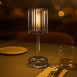 LED punjiva dodirna stona lampa SIMPLE LED/1W/5V 3000-6000K 2400 mAh zadimljena