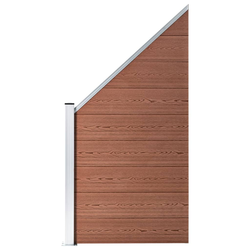 Den Ograjni panel WPC 95x(105-180) cm rjav