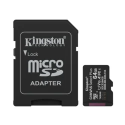 Memorije kartice KINGSTON SDCS3/64GB/microSDXC/64GB/Class10 U1/80MB/s-10MB/s+adapter