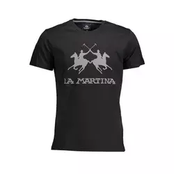 LA MARTINA Muška majica CCMR05-JS206_NERO_09999, Crna