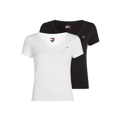 Tommy Jeans Majica črna/bela
