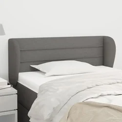 Vidaxl vidaXL Vzglavje s krilci temno sivo 83x23x78/88 cm blago
