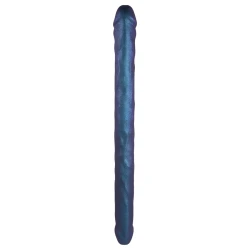 Strap-on-me - dvojni dildo (kovinsko modra)