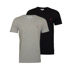 U.S. POLO ASSN. Majica  pegasto siva / črna