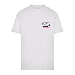 Mister Tee Majica Cheat Code Activated mornarska / svetlo oranžna / fuksija / bela