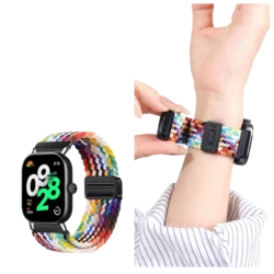 Iboann Set: Zaštita za staklo za pametni sat + Zamenska narukvica za pametni sat za Redmi Watch 5/6/9Pro, Šarena (duga)