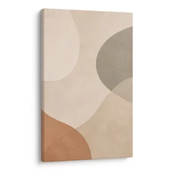 Slika organske krivulje v zemeljskih tonih - 80x120