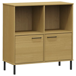 Regal za knjige smeđi 90 x 35 x 90,5 cm od masivnog drva OSLO