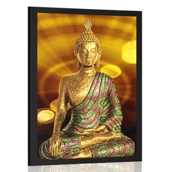 Plakat kip Bude z abstraktnim ozadjem - 60x90 silver