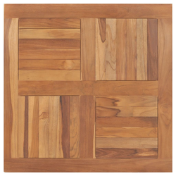 Stolna ploča od masivne tikovine četvrtasta 80 x 80 x 2,5 cm