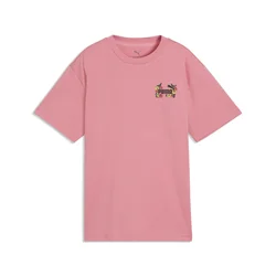 PUMA MID 90s Relaxed Graphic Tee Youth, Age, Wild Pink, 7-8Y
