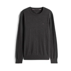 TOMMY HILFIGER Pulover ESSENTIAL pegasto siva