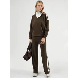 Lady Bersan Obleka za doma Zweiteiliges Set temno rjava
