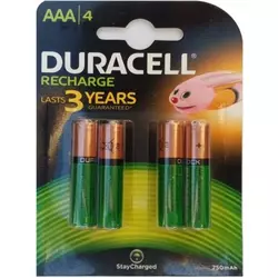 Duracell 750mAh AAA R3 MN2400, PAK4 CK,punjive NiMH baterije (rechargeable Duralock StayCharged 3g