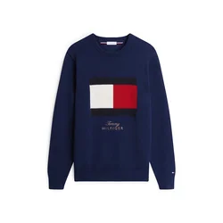 TOMMY HILFIGER Pulover Gifting mornarska/rdeča/bela