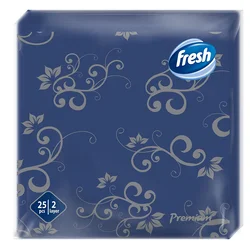 FRESH Salvete, Dekor, Premium, 38x38, 25 komada, Tamnoplave