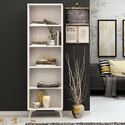 Hanah Home Polica 50x162x25cm Bela