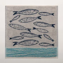Kuhinjska brisača 50 x 50 cm Ribe, modra