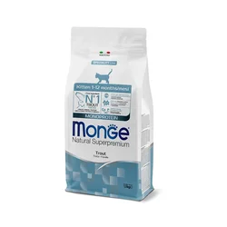 MONGE Hrana za mačiće sa ukusom pastrmke Natural Superpremium Monoprotein Kitten,Trout, 1.5kg
