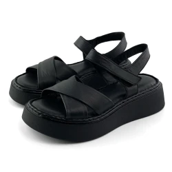 Mona Shoes Ženske sandale, Soft uložak, Kožne, Crne