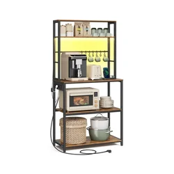 Songmics Kuhinjska polica 40x80x168.4 cm rjava