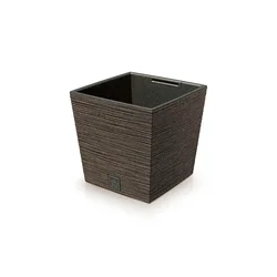 Prosperplast Saksija Furu square low eco wood s300w, Kafa
