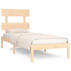 Vidaxl Posteljni okvir iz trdnega lesa 90x190 cm