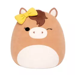 SQUISHMALLOWS Rjav konj z mašno - Tomar, 13 cm