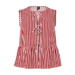 PIECES Bluza PCJolly  temno rdeča / bela
